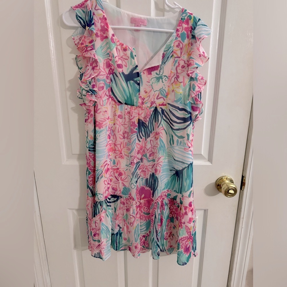 Lilly Pulitzer Women's Nora Dress Multi Via Flora Size XS
